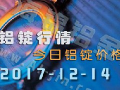 鋁錠行情：12月14日長江各地區鋁錠價格市場行情